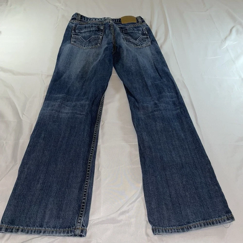 Baileys Pt Boys Straight Leg Jeans Size 14 Medium Wash Blue‎ Denim Cotton